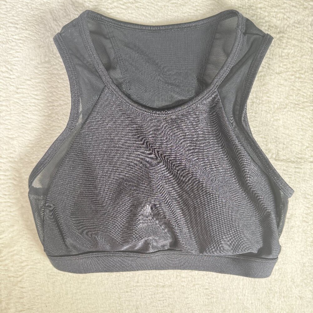 Fabletics Camryn Black Sports Bra Women's Mesh Panels Size XS